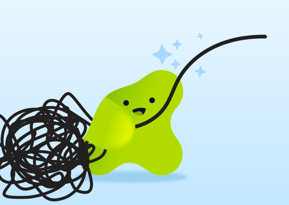 Kyo transforming a tangled process into a clean, upward trajector