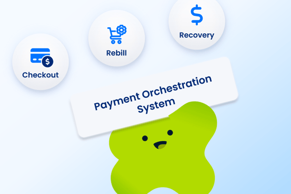 Payment orchestration system coordinating checkout, rebilling, and recovery through a single platform