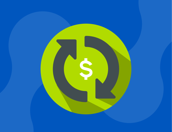 Icon representing recurring revenue and payment recovery
