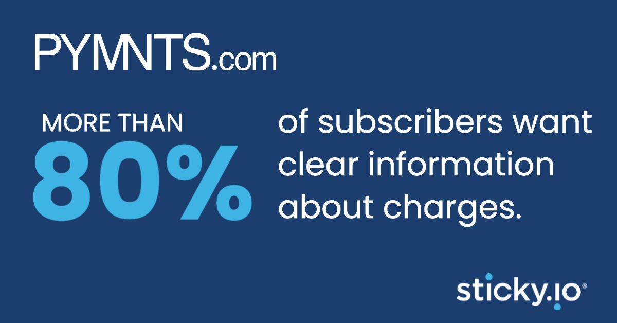 80% of subscribers want clear information about charges.